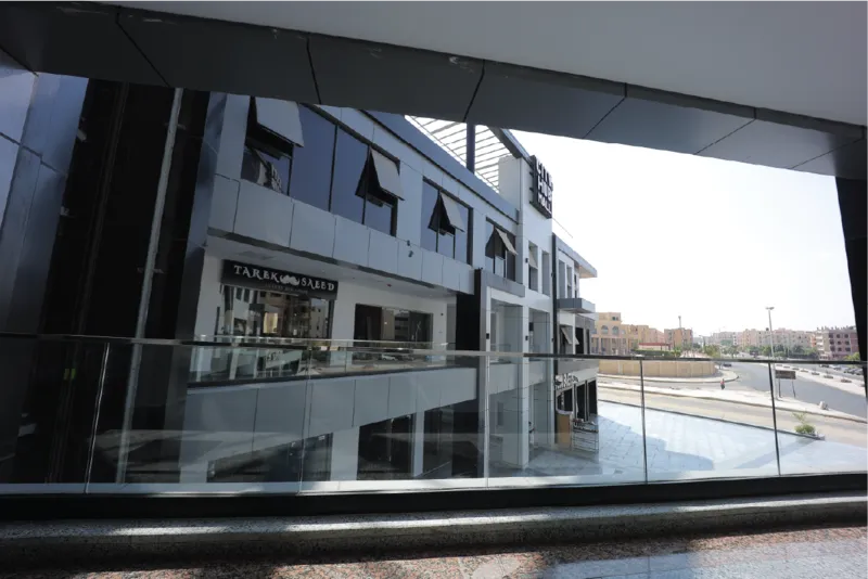 Outdoor dining destination at night